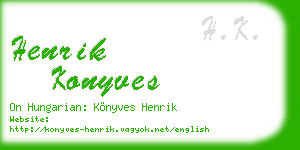 henrik konyves business card