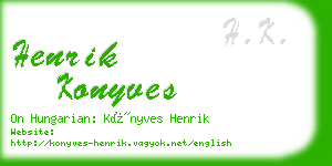 henrik konyves business card